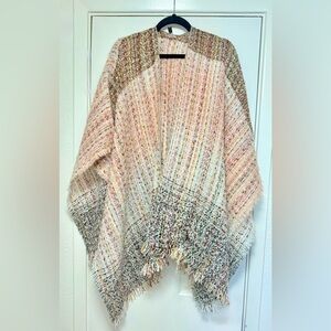Pinklicious Tweed Open Front Kimono- Pink & Cream Mix